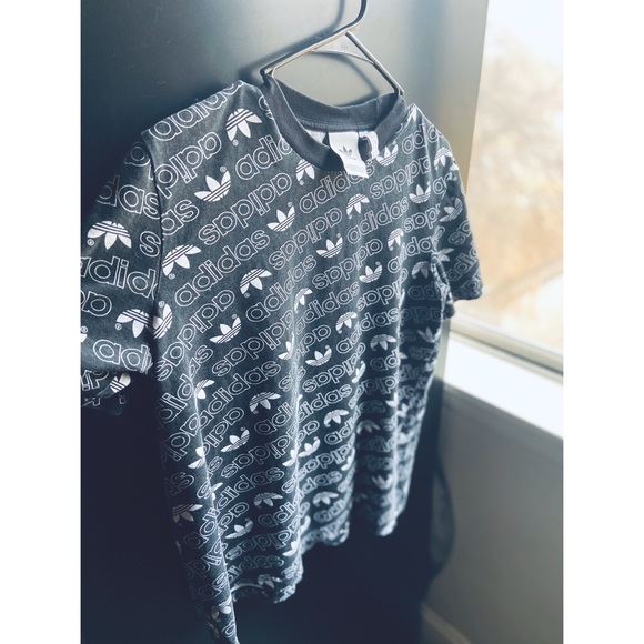 ADIDAS 3 STRIPE ALL OVER TEE - Picture 3 of 4